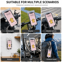 Sac étanche de téléphone portable épaissi transparent pour le cavalier moto étui de téléphone étanche à la pluie écran tactile pour la charge