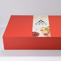 Cajas de Regalo Rígidas Magnéticas de Cartón Plegable con Logotipo Grande Personalizado, Color Rojo de Lujo, con Tapa y Laminado Mate en Dorado para Artículos Pequeños