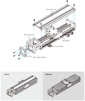 Actionneur de vis à billes cnc haute précision résistant à la chaleur motorisé axe z Rail de guidage linéaire module KK d'étape de mouvement