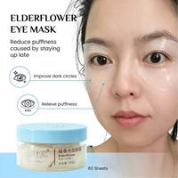 Patch Mata Ekstrak Bunga Elder Alami dengan Asam Hialuronat dan Beta Glukan, Masker Mata Kolagen Pengencang Grosir untuk Wanita