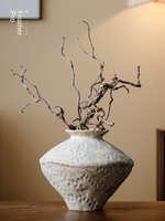 Jingdezhen vas keramik Vintage putih model klasik, vas keramik jatuh salju, dinding bagus, angin halus, tembikar kasar, baru, Zen China