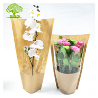 Sac en papier kraft compostable pour l'emballage de laitue hydroponique et de légumes fleur basilic emballage avec revêtement d'amidon