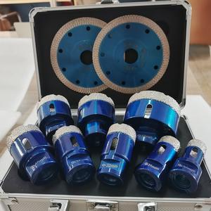 Vacuum soldadas perfuração Bits Núcleo + 2 Saw Blade Diamante Buraco Saw Cutter Kit Diamante Broca Conjunto - Product Image 4