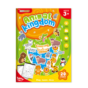Libro <span class=keywords><strong>para</strong></span> <span class=keywords><strong>Colorear</strong></span> Keybaby de 20 Páginas con <span class=keywords><strong>Dibujos</strong></span> <span class=keywords><strong>para</strong></span> Niños y Pegatinas de Unicornio y Dinosaurio, Juguete de Viaje <span class=keywords><strong>para</strong></span> Niños Pequeños, Diversión Garantizada - Product Image 6
