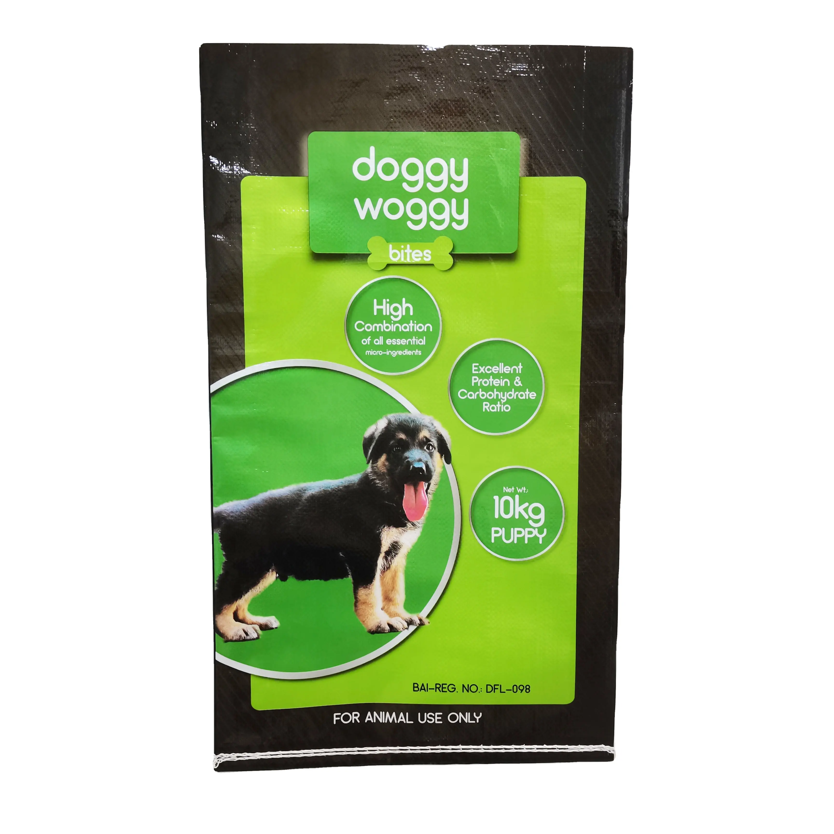 Custom Pet Food Bag 10kg 15kg 20kg 50kg Factory Wholesale Recyclable PP WovenSack for Dog Food Packaging Bag