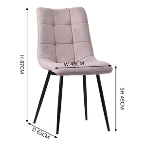 Sedia da Cucina Commerciale in Velluto Trapuntato Stile Mid-Century Moderno Italiano di Lusso, Campione Gratuito OEM per Sala da Pranzo - Product Image 6