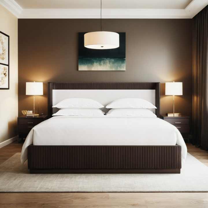 New Design Luxury Modern Home Furniture Bed Set With Oak Wood Frame