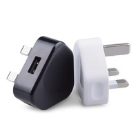 Adaptateur d'alimentation sécurisé avec prise britannique 5V1A, port USB-A, charge rapide QC3.0, protection OTP, certifié CE, chargeur mural 3 broches