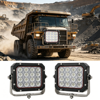 Luces LED Cuadradas Resistentes de 160W para Maquinaria Pesada, para Excavadoras, Cargadoras y Topadoras Australianas, Luces de Trabajo Externas