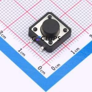 ZX-QC1212-6.0TP Tactile Switch SMD-4P,12x12mm Switch Single Pole Single Throw Round Button 2.6N Vertical Mount - Product Image 1