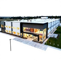 Bâtiment d'entrepôt à structure métallique, stockage d'équipements d'énergie renouvelable, usine industrielle préfabriquée, bâtiment métallique