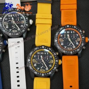 Montre à quartz chronographe noire pour homme avec bracelet en caoutchouc bleu, montre de sport d'extérieur, Breitlinges - Product Image 6