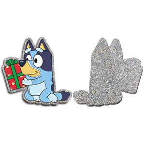 Dijes Planos de Resina con Purpurina Personalizados con Diseño de <span class=keywords><strong>Perro</strong></span> Azul de Dibujos Animados, Insignia de Resina, Cabujón Plano, Adorno de Acrílico con Purpurina y Cinta - Product Image 5