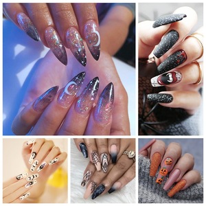 <span class=keywords><strong>Uñas</strong></span> acrílicas con pulsación larga para Halloween, último diseño <span class=keywords><strong>de</strong></span> fábrica, novedad <span class=keywords><strong>de</strong></span> <span class=keywords><strong>2022</strong></span> - Product Image 2