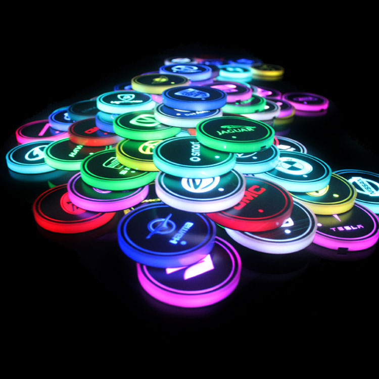 USB зарядка праздничную атмосферу бутылки напитки держатель коврик светодиодные подставки под чашки