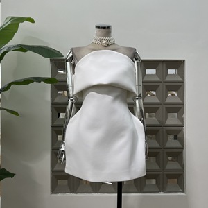 Vestido de <span class=keywords><strong>Boutique</strong></span> para Mujer, Nuevo Diseño, Moderno, Entallado en la Cintura, Color Sólido, Sin Tirantes - Product Image 1
