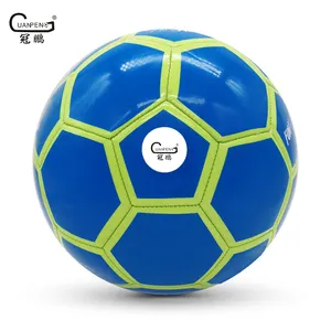 Makine dikili parlak PVC deri özel Logo promosyon futbol top