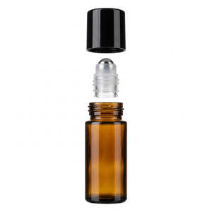 Flaconi Roll-on Ambrati da 30ml e 50ml con Tappo in PP Oro o Nero, per Oli Essenziali e Profumi, con Applicatore in Acciaio o Vetro - Product Image 3