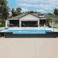 Piscine rectangulaire préfabriquée de 40 pieds avec pompe de chauffage d'eau et couverture de piscine