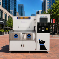 Machine de nettoyage à sec automatique commerciale en acier inoxydable avec séchage à la vapeur pour chats et chiens, machines de lavage en libre-service avec paiement