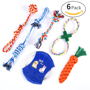 סיטונאי מוצרי חיות מחמד כלב קטן צעצועים לועסים לועסים צעצועים כותנה חבלים לכביסה כלב צעצוע - Product Image 3