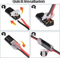 ASHAN D2 D3 Mini-Stoßverbinder T2 T-Typ Splitter Schnellverbinder LED Ohne Abisolieren Lötfreie Klemme