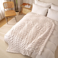 Nouvelle couverture de luxe double face en fausse fourrure de lapin pour canapé, ultra douce, moelleuse, épaisse et chaude pour la maison