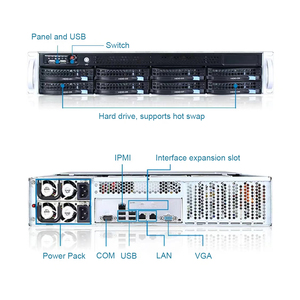 เซิร์ฟเวอร์ Xeon 6133 พร้อมพื้นที่จัดเก็บขนาดใหญ่ 8 ช่องใส่ฮาร์ดดิสก์ แบบ 2U Rack NAS รองรับฮาร์ดดิสก์ขนาด 3.5 นิ้ว 12 ตัว  แบบ Hot-swap สำหรับคลาวด์เซิร์ฟเวอร์ - Product Image 2