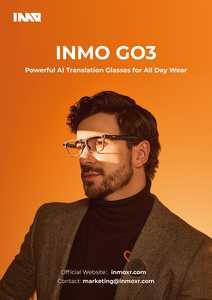 INMO GO3 AR Smart <b>Glasses</b> AI Translation Eyewear Replaceable Battery for Travel AI Translation Support Built for Cross Border Co - Product Image 3