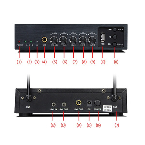Microphone de réverbération sans fil UHF en métal portable pour <span class=keywords><strong>le</strong></span> divertissement familial KTV karaoké - Product Image 5