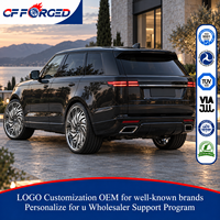Vente flash - Jantes forgées monobloc concaves noires usinées 22x9.5 24x10 5x120 pour Range Rover Sport Executive