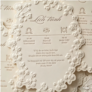 Tarjetas de Felicitación de Papel Kraft Texturizado Personalizadas con Impresión Digital, Tarjetas de Invitación Románticas para Bodas con Relieve de Lujo y Tamaño Personalizado - Product Image 6