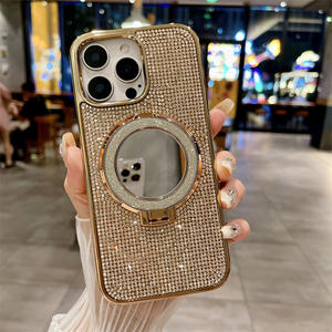 Custodia per telefono cellulare con specchio di strass antiurto alla moda per iPhone 11 pro max 12 pro xsmax per <span class=keywords><strong>Samsung</strong></span> <span class=keywords><strong>Galaxy</strong></span> <span class=keywords><strong>A70</strong></span> - Product Image 3