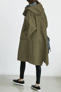 Giacca a vento da donna autunno inverno stile Casual tinta unita tasche con bottoni Plus Size cappotto a maniche lunghe con cappuccio tessuto di lana - Product Image 5