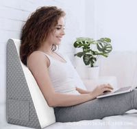 Oreiller en forme de coin en gros, triangle, housse en couche d'air, coussin de lecture en mousse à mémoire de forme pour dormir, reflux acide après chirurgie