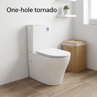 WC en céramique deux pièces MWD Watermark Tornado Flush S-Trap 450 mm, installation facile, à poser contre le mur, pour projets hôteliers, vente en gros