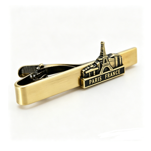 Custom Men's Antique Bronze Gold Plated Tie Bar European Landmark Travel Souvenir Formal Business Suit Wedding Anniversary - Product Image 2