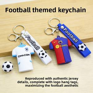 Llavero Creativo con Forma de Camiseta de Jugador Estrella, Recubierto de Resina de PVC, con Colgante para Mochila y Llaves - Product Image 1