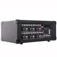 Console de mixage amplifiée 6 canaux Processeur de karaoké Console de mixage studio Master Système de sonorisation DJ Amplificateur Haut-parleur Effet d'écho Scène FM BT TWS