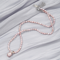 Collar de Perlas TeoWaki, Perlas de Agua Dulce Irregulares con Colgante para Cumpleaños, Aniversarios, Bodas y Regalos Navideños
