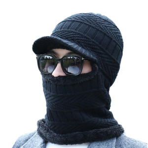 <span class=keywords><strong>Cagoule</strong></span> d'hiver unisexe, tricoté, en laine, chaud, en peluche thermique, <span class=keywords><strong>casquette</strong></span> de neige, masque Ninja, unisexe, pour hommes et femmes, nouvelle collection 2020 - Product Image 2