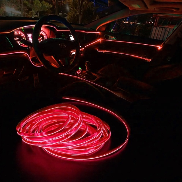 Factory Wholesale 12V LED Ambient Lighting New Car Interior Decorative Lights Cold Light Line Lamp for Autos