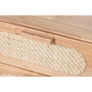 <b>TV</b> UNIT RUBBERWOOD RATTAN 120X30X48 NATURAL - Product Image 3