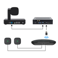Sistema de Videoconferencia Profesional, Cámara PTZ 4K, Micrófono Omnidireccional para Salas de Reuniones Corporativas, Iglesias, Colaboración Remota