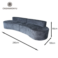 Canapé simple pliable moderne en tissu éponge haute densité, idéal pour la réception d'hôtel et le salon