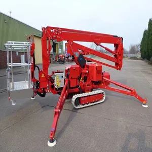 Curved arm spider car boom telescopic elevator is specially used for aerial work
