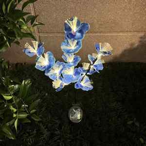 Lampe à fibre à 12 têtes d'orchidées papillon pour jardin et cour intérieure. - Product Image 4