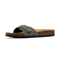 Usine personnalisée Oem femmes liège pour pantoufles sandales plates antidérapantes femmes été grande taille chaussures de plage en plein air ouvert imprimé liège