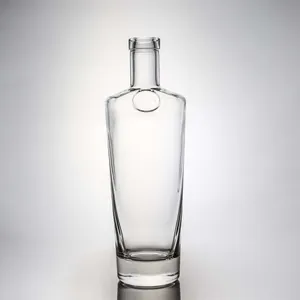 Produtos De Alta Qualidade Em Diferentes Formas Redondas Vodka Whisky Tequila Rum Gin Brandy Glass Bottle