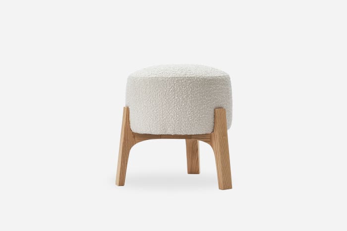 New indoor furniture wood base ottoman lovely high-quality  living room armchair stool